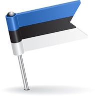 Estonian pin icon flag Vector illustration