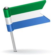 Sierra Leone pin icon flag Vector illustration