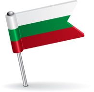 Bulgarian pin icon flag Vector illustration