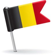 Belgian pin icon flag Vector illustration