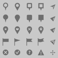 Vector Set of GPS Icons Map Markers and Pointers