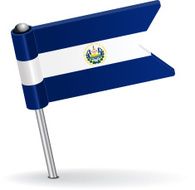 El Salvador pin icon flag Vector illustration