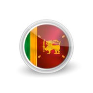 Vector rounded waving flag button icon of Sri Lanka