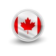 Rounded waving flag of Canada