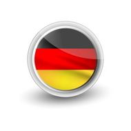 Rounded waving flag of Germany