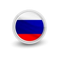 Rounded waving flag of Russia