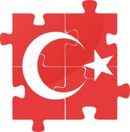 Turkish Flag in puzzle