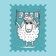 Stamp with sheep