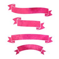 vector watercolor colorful ribbons banners N9