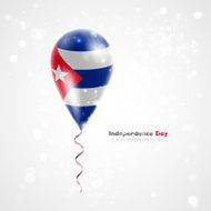 Flag of Cuba on balloon