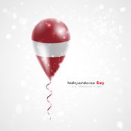 Latvian flag on balloon N2