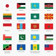 Vector set of flags N8