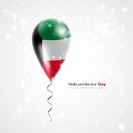 Flag of Kuwait on balloon