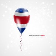 Flag of Costa Rica on balloon