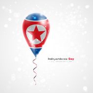 Flag of the Democratic People&#039;s Republic on balloon N2