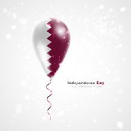 Flag of Qatar on balloon N2