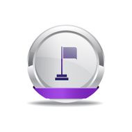 Flag Sign Purple Vector Icon Button N3
