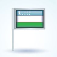 Flag of Uzbekistan vector illustration N2