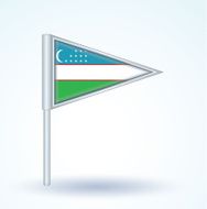 Flag of Uzbekistan vector illustration N3