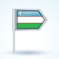Flag of Uzbekistan vector illustration N9