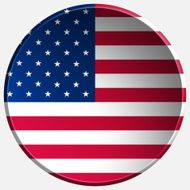 usa 3d round button