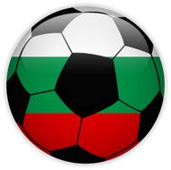 Bulgaria Flag with Soccer Ball Background