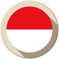 Monaco Flag Button Icon Modern