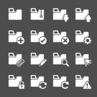 folder icon set 1 vector eps10