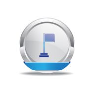 Flag Sign Blue Vector Icon Button N2