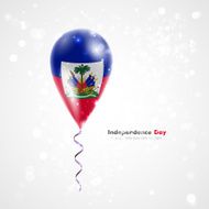 Flag of Haiti on balloon
