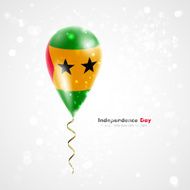 Flag of Sao Tome and Principe on balloon N2