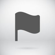 Flat Flag Sign Vector Symbol Background
