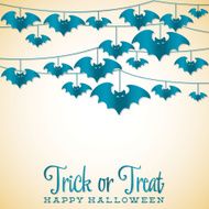 Bat Halloween string card in vector format