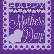 Papel picado Mother&#039;s Day card in vector format N4
