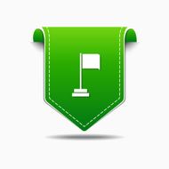 Flag Sign Green Vector Icon Design N4