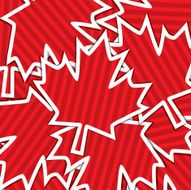 Sticker scatter Canada Day card in vector format