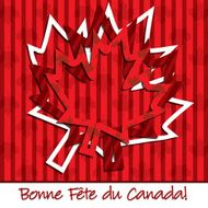 &#039;Happy Canada Day&#039; hollow sticker card in vector format