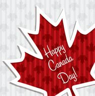 &#039;Happy Canada Day&#039; sticker card in vector format N2