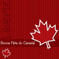 &#039;Happy Canada Day&#039; sticker card in vector format N4