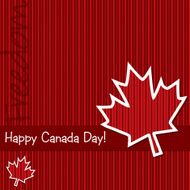 &#039;Happy Canada Day&#039; sticker card in vector format N5