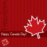 &#039;Happy Canada Day&#039; sticker card in vector format N9
