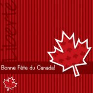 &#039;Happy Canada Day&#039; sticker card in vector format N11