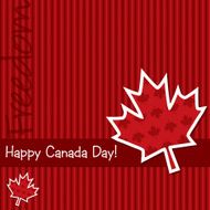 &#039;Happy Canada Day&#039; sticker card in vector format N13