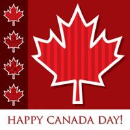 Happy Canada Day card in vector format N24
