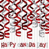 &#039;Happy Canada Day&#039; sticker card in vector format N14