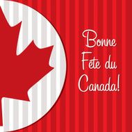 Happy Canada Day maple leaf card in vector format