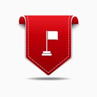 Flag Sign Red Vector Icon Design N3