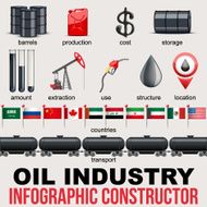 Oil Industry Infographic design Elements