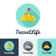 Vector modern flat creative travel company minimalistic logo