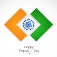 Stylish national flag for Indian Republic Day celebration